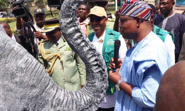 FG reaffirms commitment to ending wildlife trafficking, unveils elephant statue